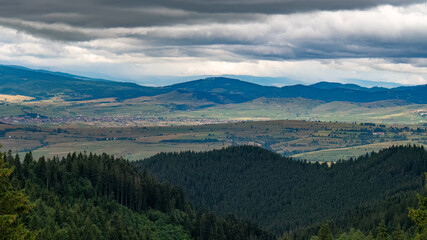 The Landscape of the Carpathian Mountains in Romania