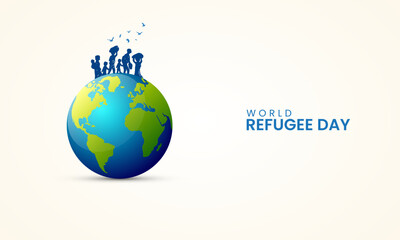 World Refugee Day, Refugee day creative design for social media banner, poster vector illustration.