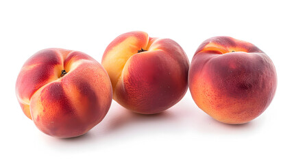 Fototapeta na wymiar Peaches on the white isolated background