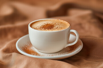 A Cup of Cappuccino on a Saucer