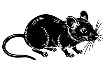 Fototapeta premium mouse silhouette vector and illustration