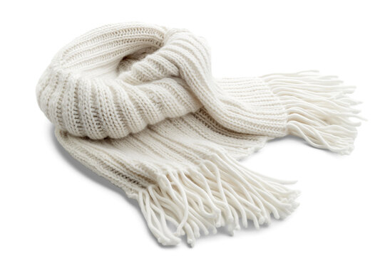 White scarf isolated on white