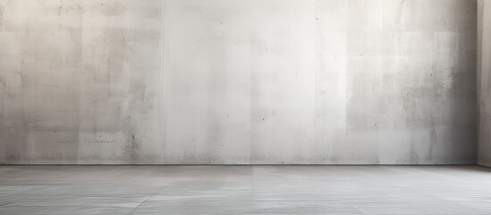 An empty room with hardwood flooring and a grey concrete wall. The monochrome photography captures the tints and shades of the rectangular space