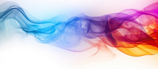 Colorful swirling smoke waves background