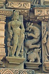 A collection of intricate sculptures and carvings showcasing exquisite craftsmanship., Khajuraho
Building complex in Madhya Pradesh
