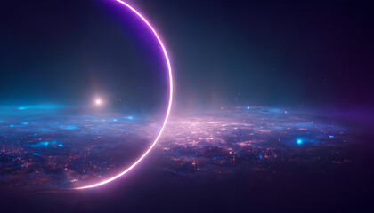 Obraz premium Purple flare in the universe