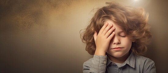A stressed young girl and forgetful little boy - obrazy, fototapety, plakaty