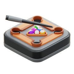 billiard 3d icon illustration