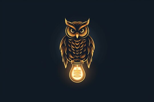 an owl with a light bulb