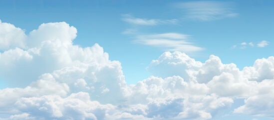 In the sky above the water, numerous clouds can be seen scattered across the horizon