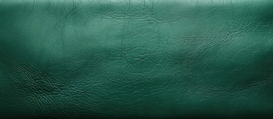 Green leather texture closeup with rough surface