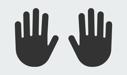 Obraz premium Hands symbol. Palms stock illustration.