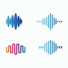 sound wave ilustration logo vector template