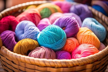 a basket of yarn