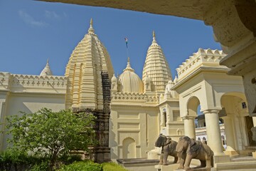 A serene Jain temple with intricate carvings and statues, radiating peace and spirituality. at  Shantinath Jain temple Khajuraho, Madhya Pradesh, India
