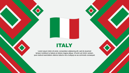 Italy Flag Abstract Background Design Template. Italy Independence Day Banner Wallpaper Vector Illustration. Italy Cartoon