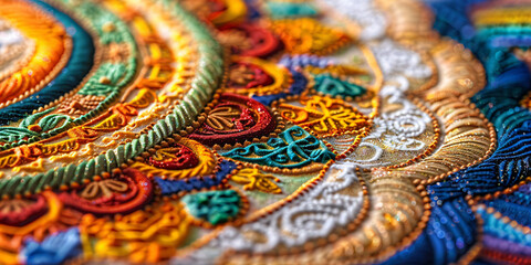 Vibrant Mandala Embroidery