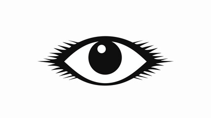 Eye icon illustration sign design style. flat vector