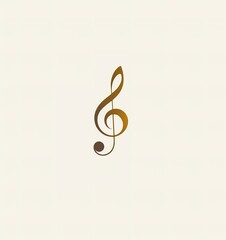 Elegant gradient treble clef symbol illustration