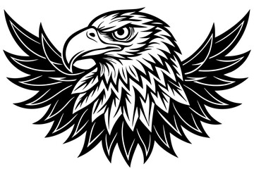 Eagle  silhouette  vector and illustration