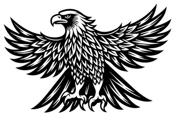 Eagle  silhouette  vector and illustration