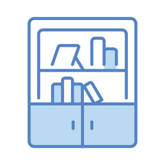 Bookcase  icon editable stock vector illustration.