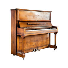 Old piano. Isolated on transparent background.