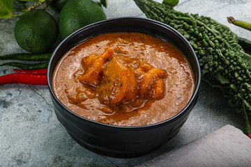 Indian cuisine - Masala with prawn