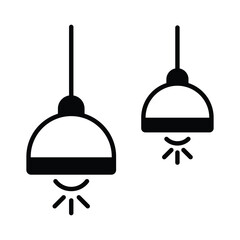 Lamp  icon editable stock vector illustration.
