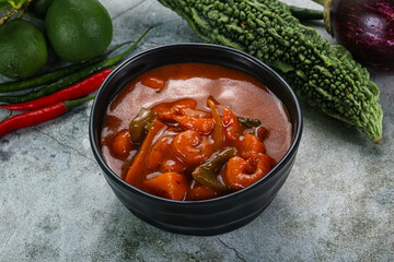 Thai red curry with prawn