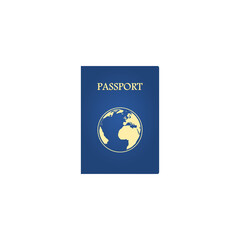 Passport icon isolated on transparent background