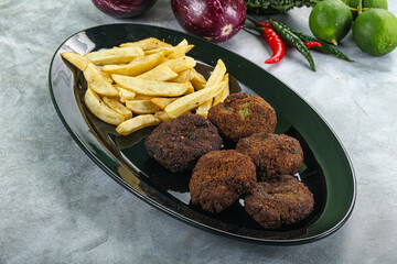 Vegan cuisine - chickpea round falafel