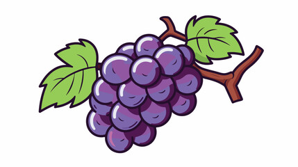 Grapes icon illustration. Doodle style. Design print