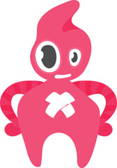 Funny alien mascot. Spooky fantasy creature character