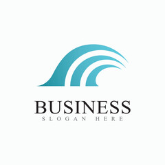 Water Wave  Logo Template Vector