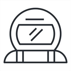 astronaut user icon from astronomy collection. Thin linear astronaut user, astronaut, user outline...
