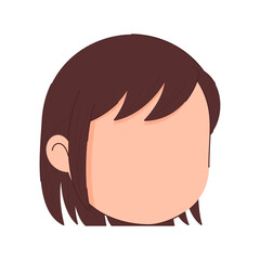 vector hair wig cartoon vector icon illustration nature object icon isolated flat vector