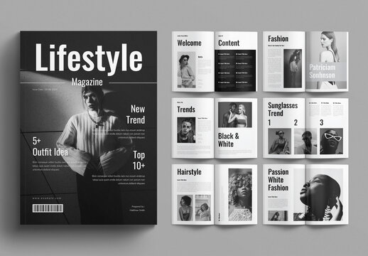 Lifestyle Magazine Template Design Layout