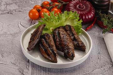 Grilled diet beef liver steak