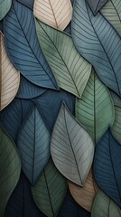 Colorful Wooden Leaves Pattern Design