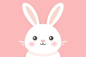 Adorable bunny illustration with chubby cheeks and expressive eyes