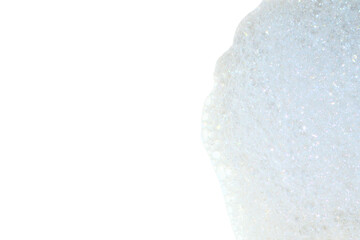 Soap foam bubbles isolated on transparent white background