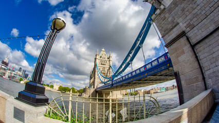 London - September 2012: The Tower Bridge is a famous tourist attraction