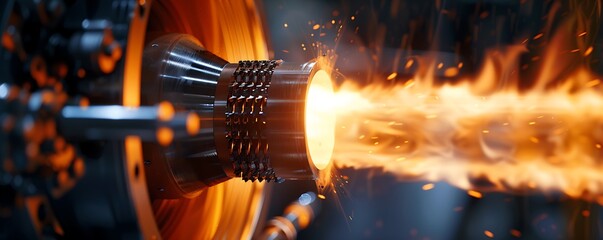 Rocket Engine Test, Flames and Complexity Up Close