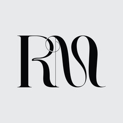 Initial letter of rm Logo Design Modern Creative Style