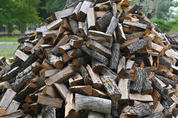 Biofuels in the form of firewood. concept.