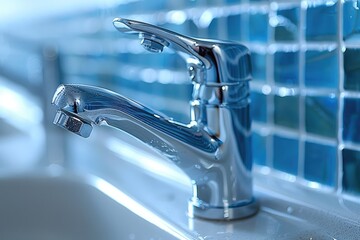 faucet in modern kitchen sink professional advertising photography