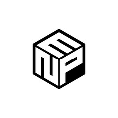 NPM letter logo design in illustration. Vector logo, calligraphy designs for logo, Poster, Invitation, etc. - obrazy, fototapety, plakaty