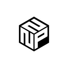 NPN letter logo design in illustration. Vector logo, calligraphy designs for logo, Poster, Invitation, etc.