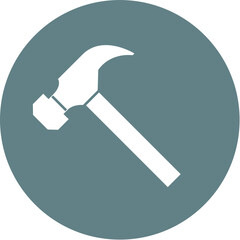 Hammer, heavy tools vector illustration isolated on white background. classic modern diseign, bright colors